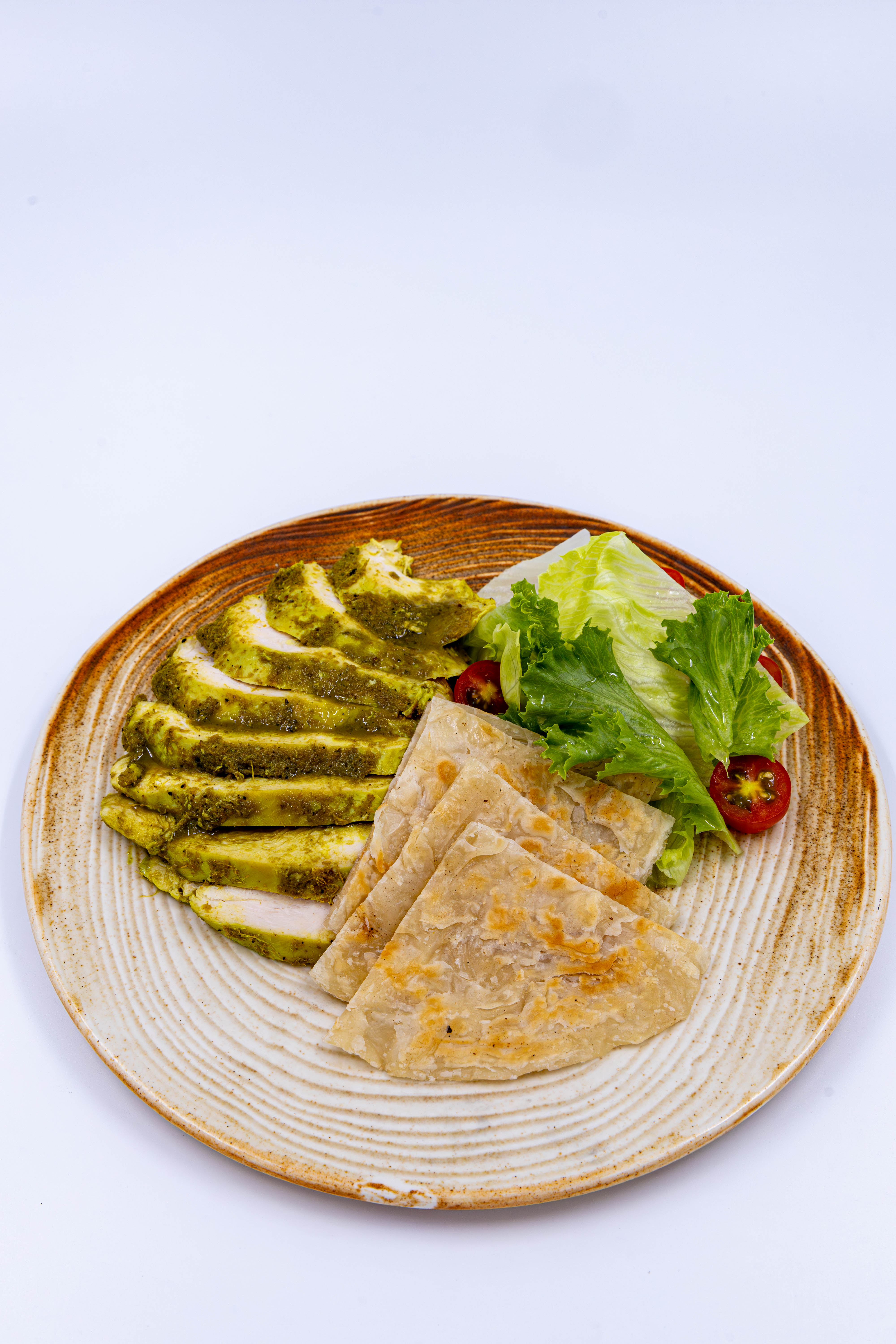 Grilled Chicken with BBQ Sauce & Roti