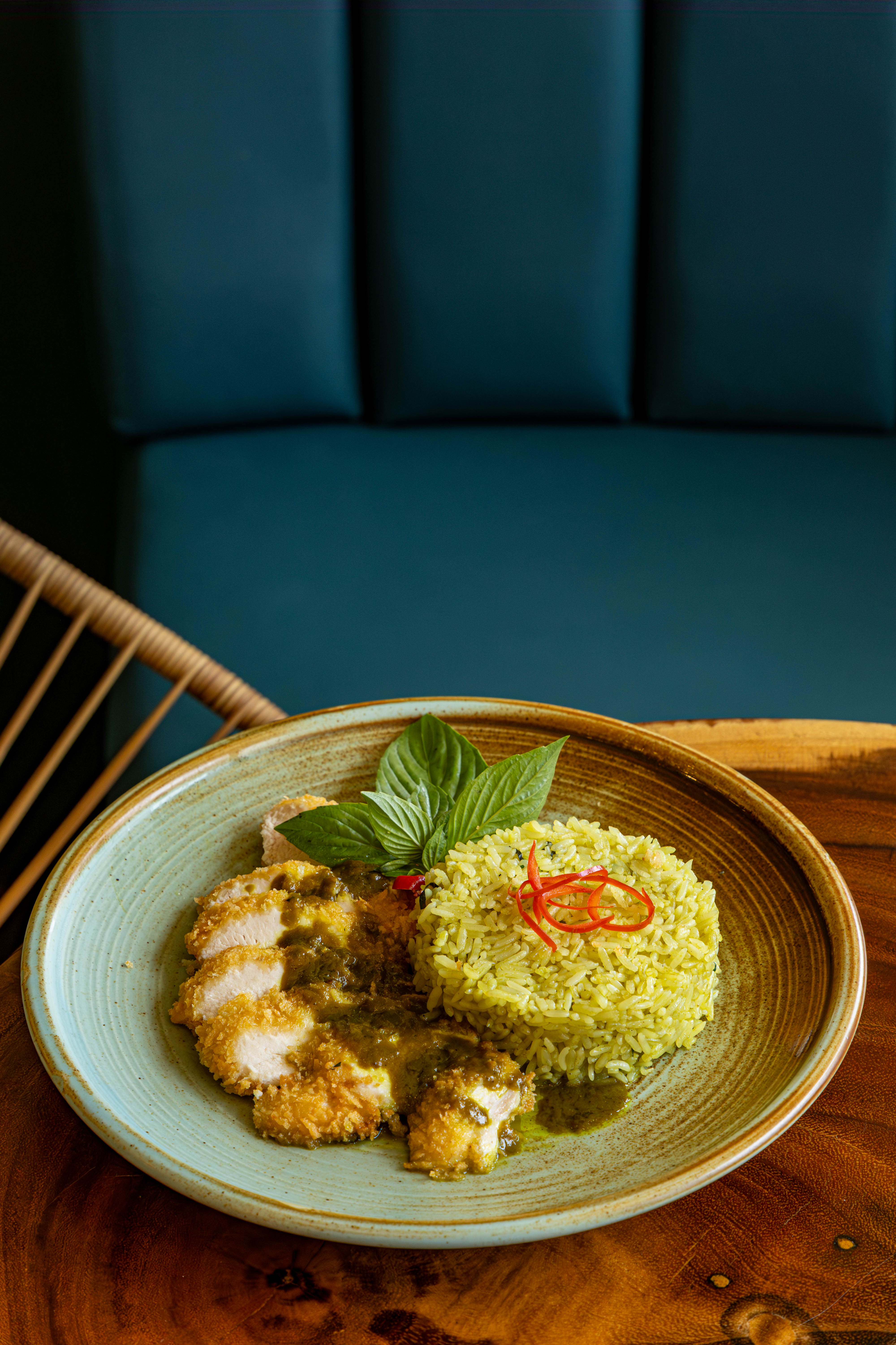 Green Curry Fried Rice with Chicken