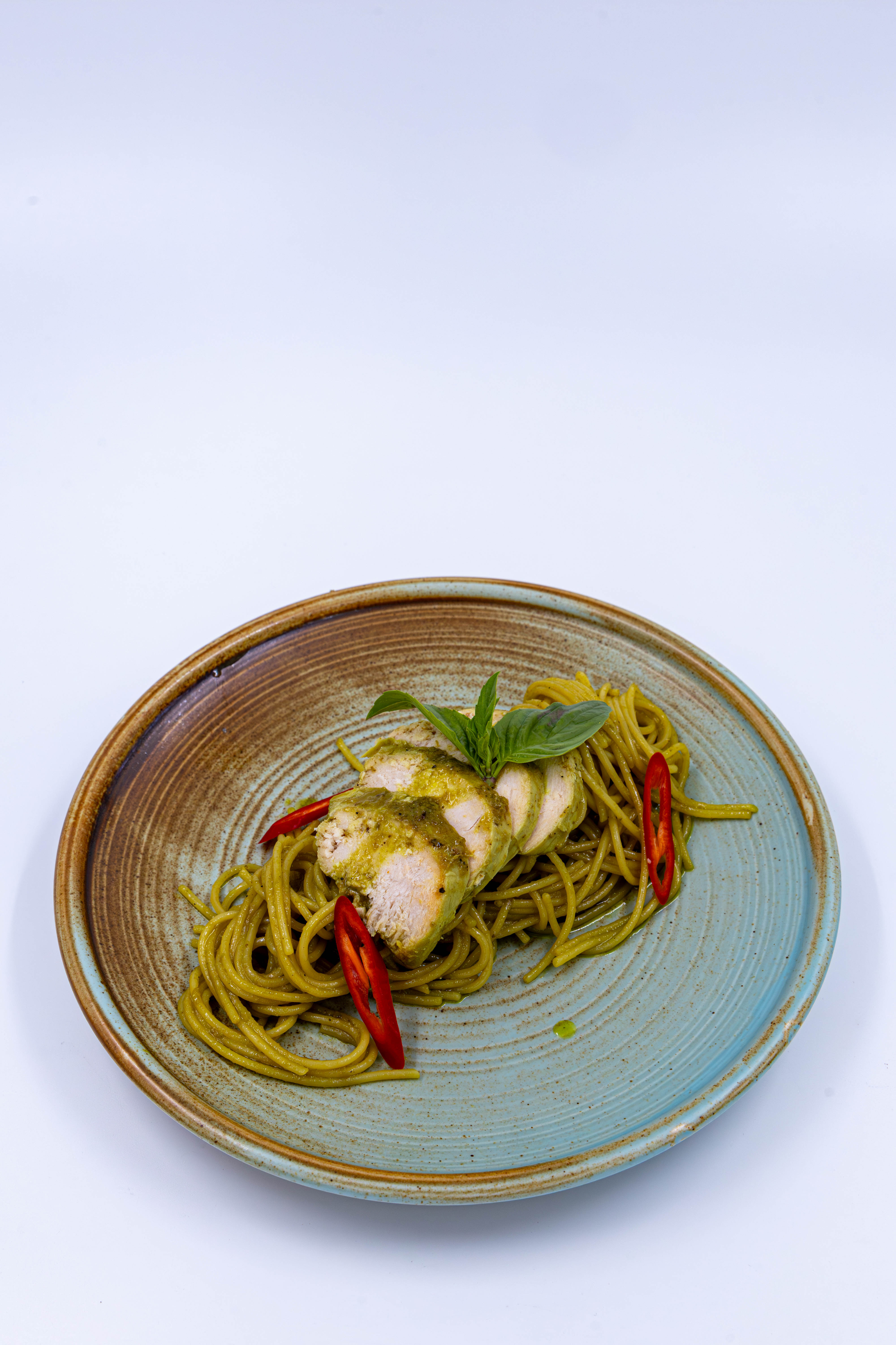 Chicken Green Curry Spaghetti 
